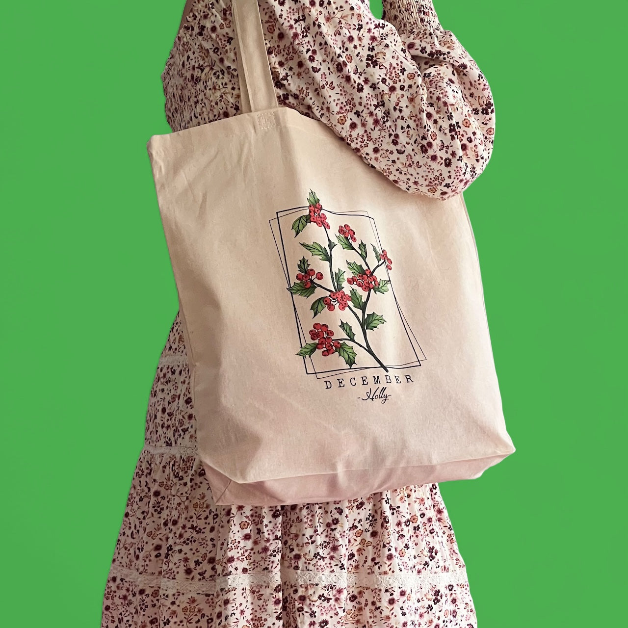 Birth Flower Tote Bag