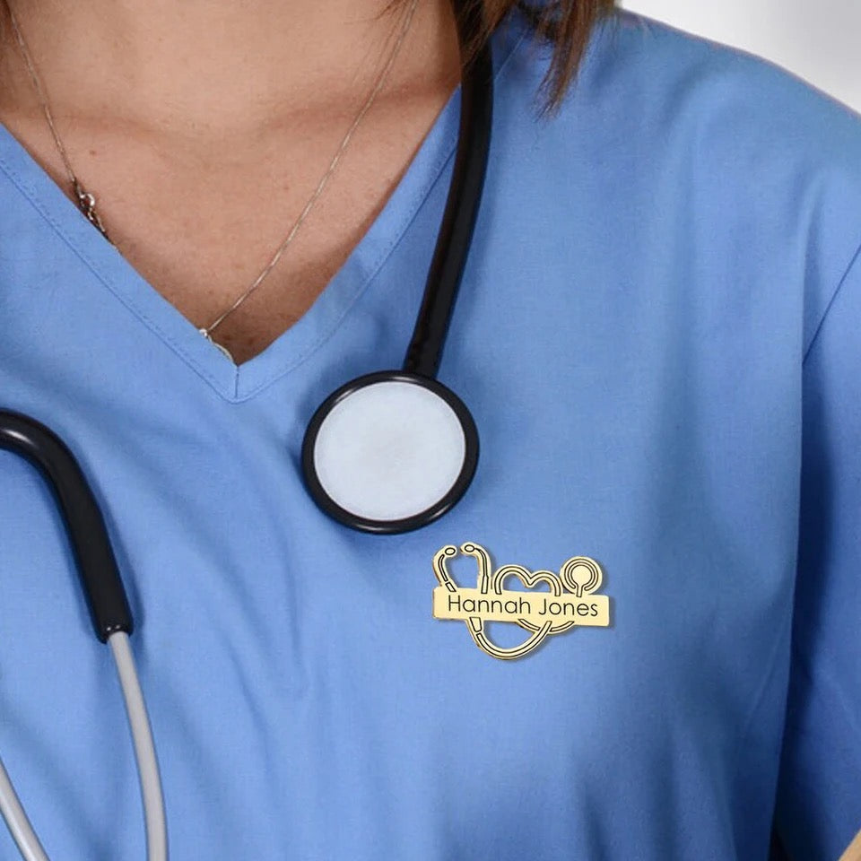 Personalized Doctor/Nurse Name Brooch