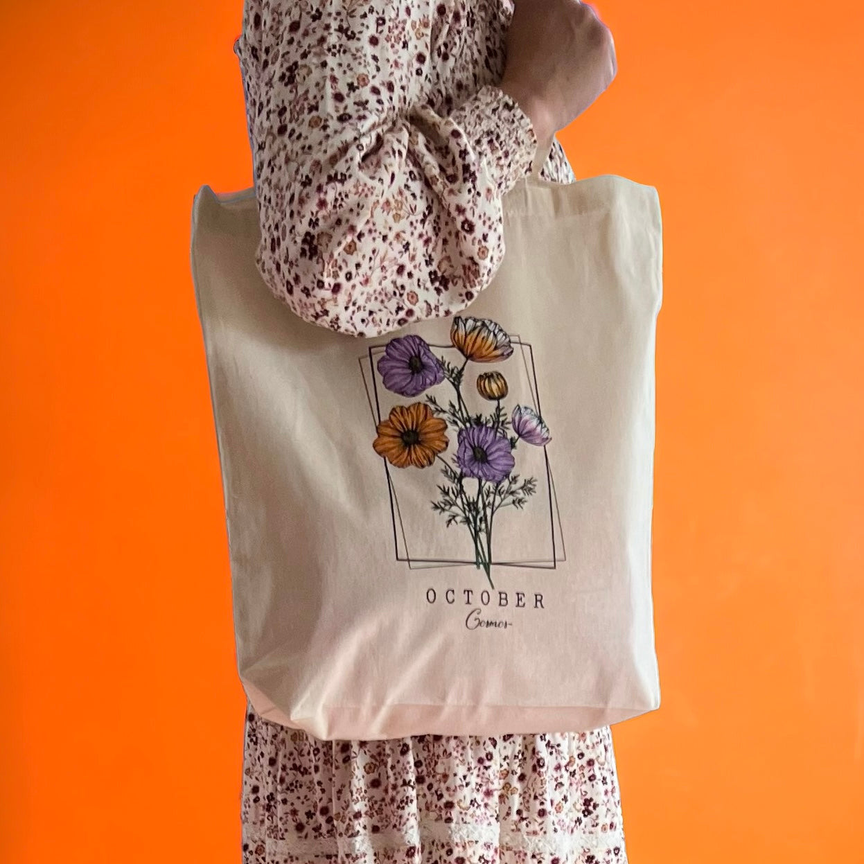 Birth Flower Tote Bag