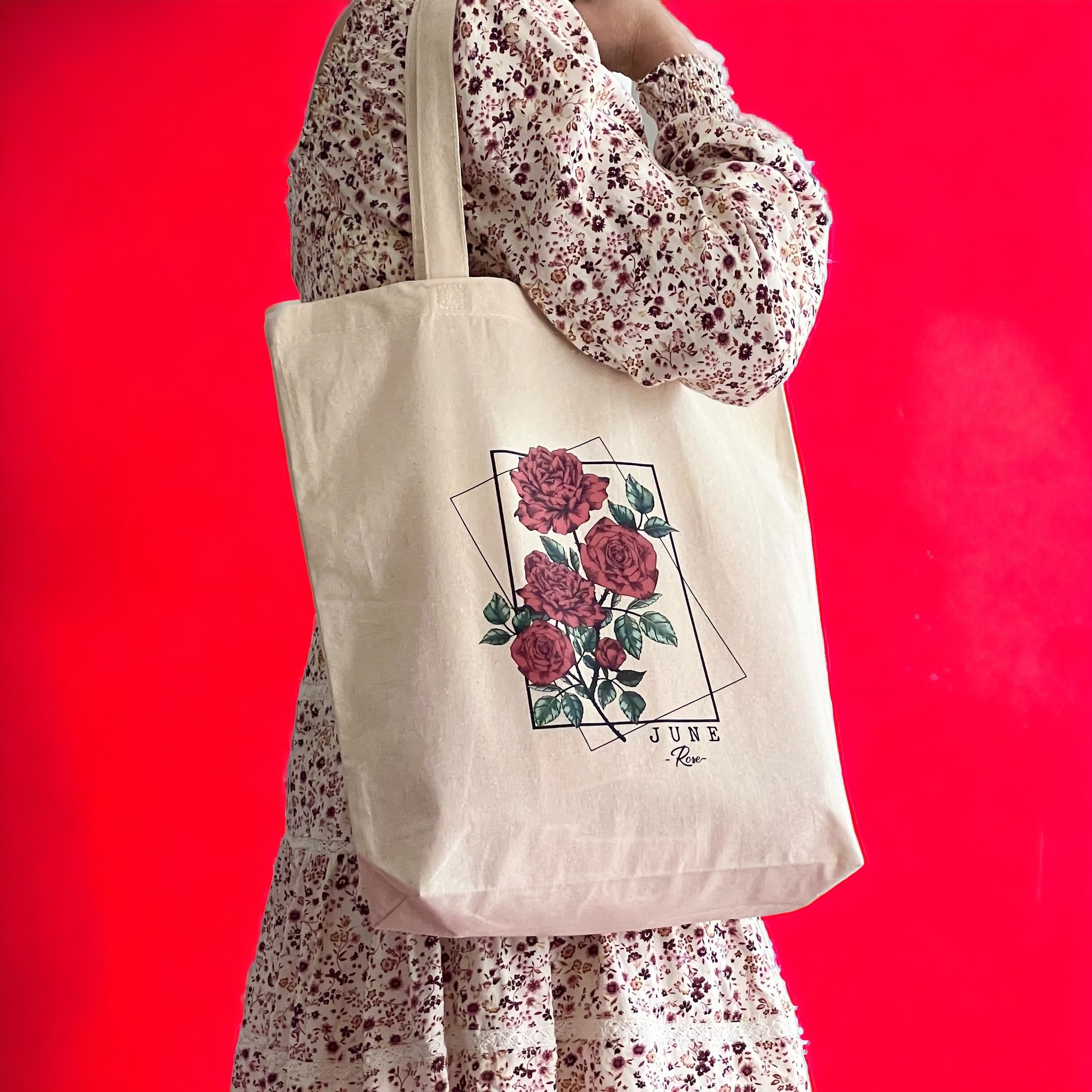 Birth Flower Tote Bag