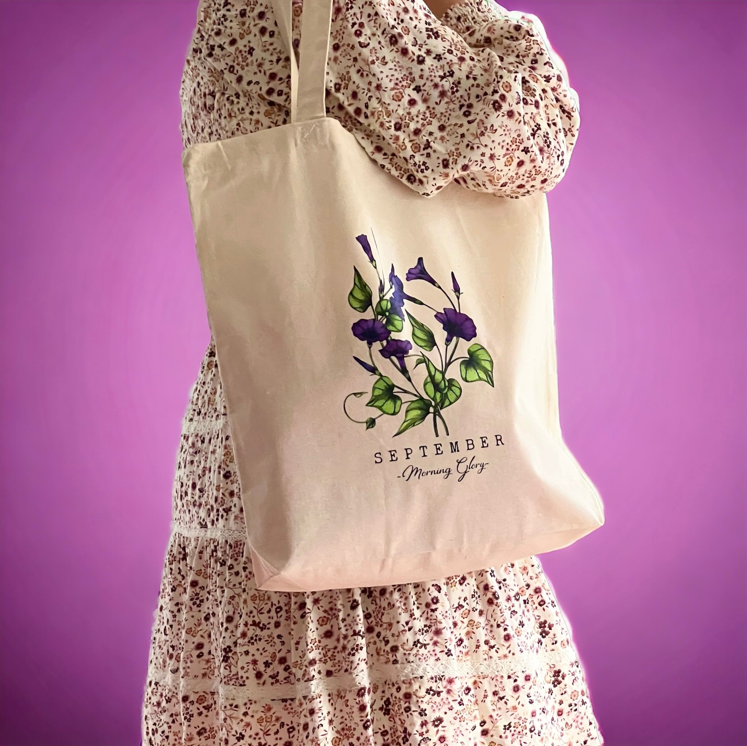 Birth Flower Tote Bag