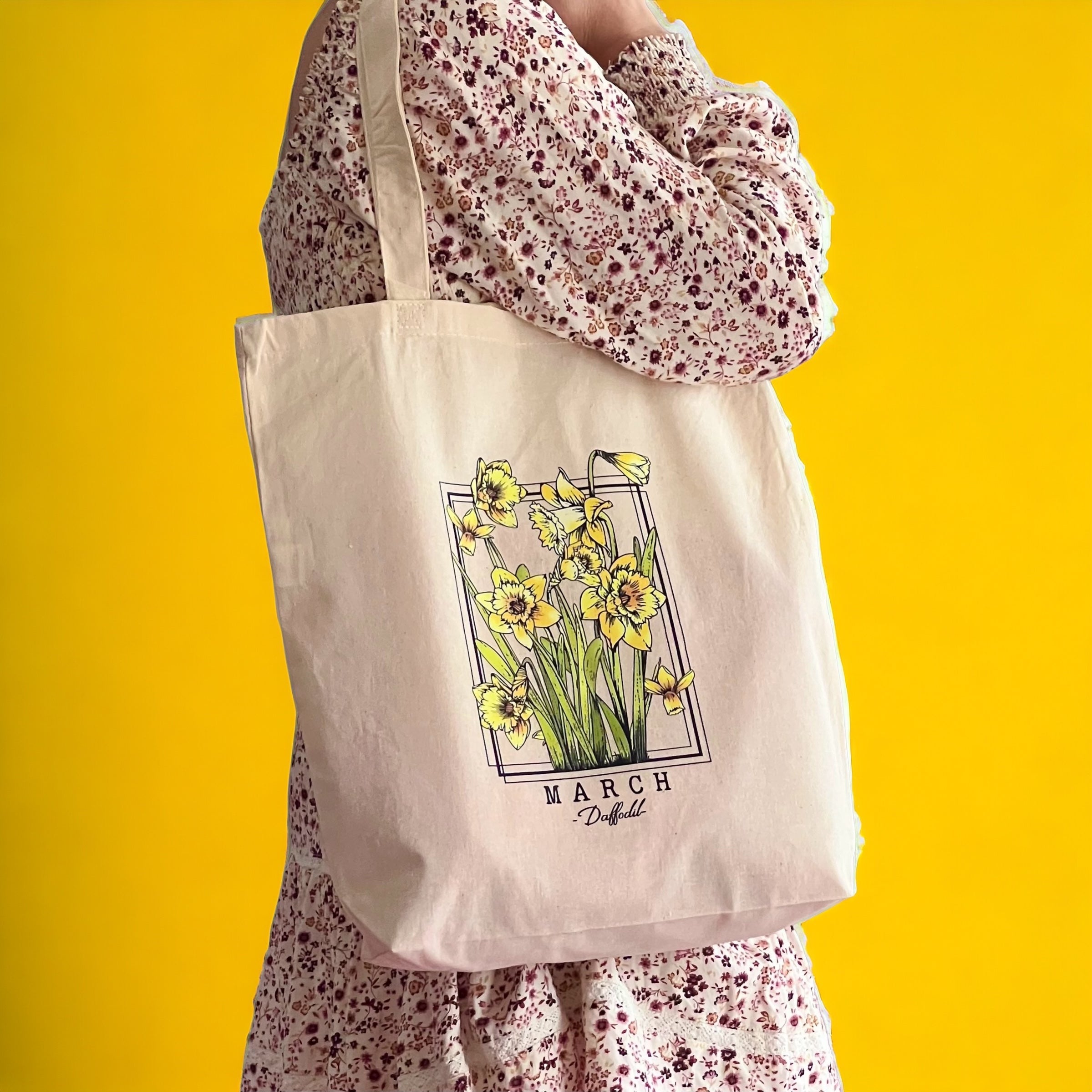 Birth Flower Tote Bag