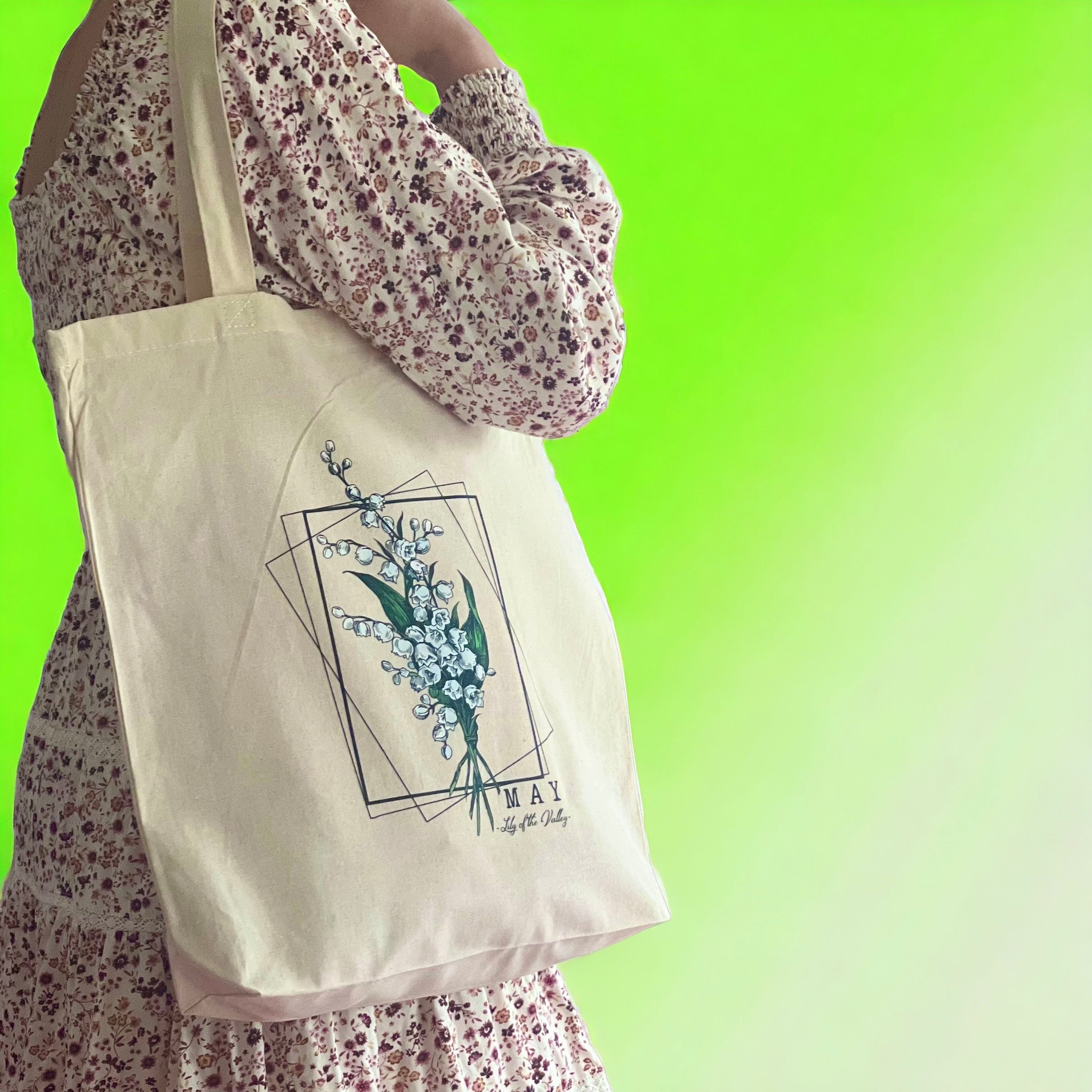 Birth Flower Tote Bag