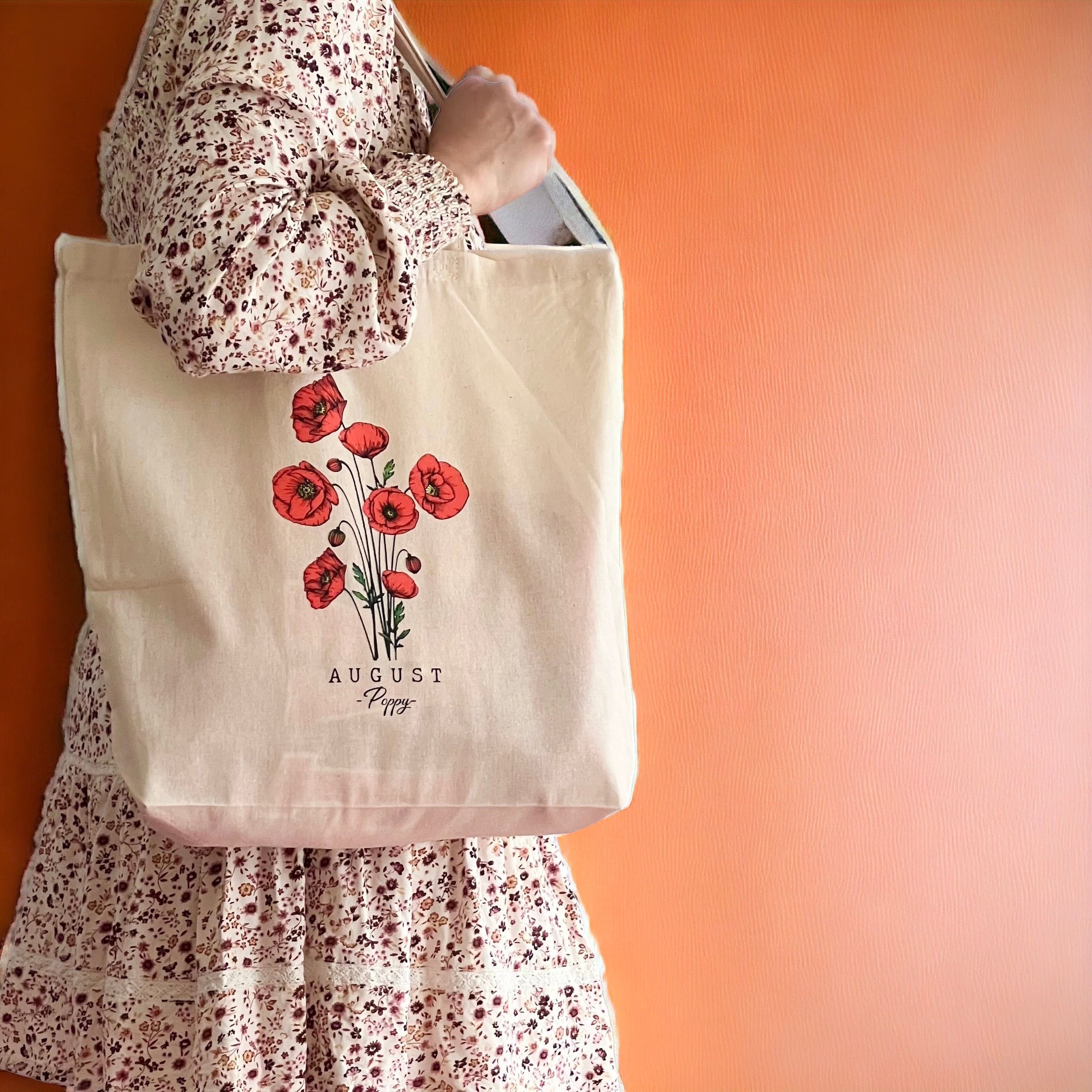 Birth Flower Tote Bag