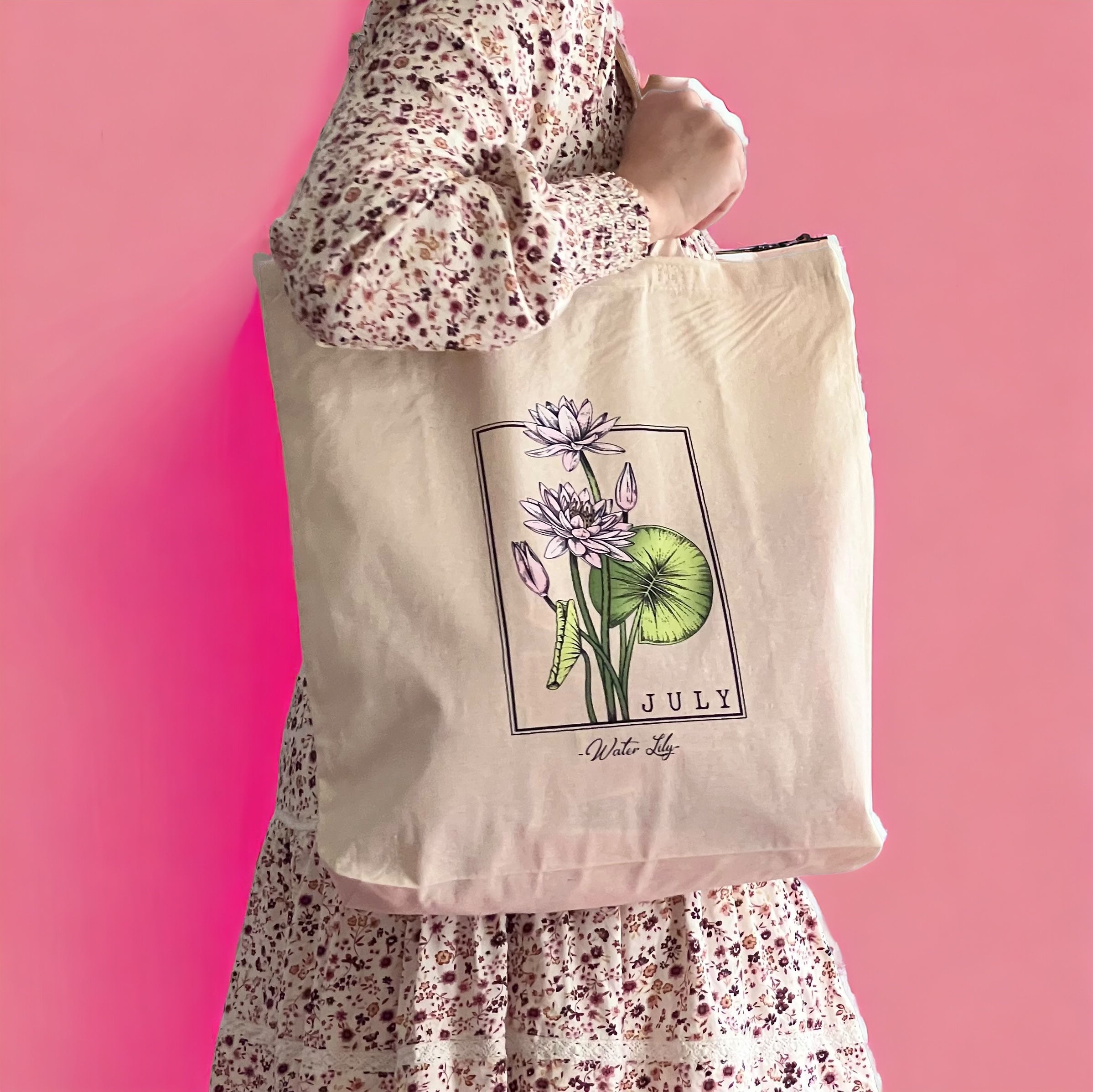 Birth Flower Tote Bag